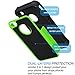 Tekcoo Compatible for iPhone 5S Case/iPhone SE Case/iPhone 5 Case, [Tmajor Series] [Green/Black] Shock Absorbing Hybrid Defender Rugged Cover Skin Shell Hard Plastic Outer & Rubber Silicone Inner