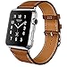 Compatible with iWatch Band 42mm 44mm,MroTech Vintage Genuine Leather Band Replacement for iWatch Series 4 44mm,Series 3,Series 2,Series 1 42mm,Sport Edition Men Women-Brown 42mm