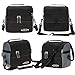 G4Free Insulated Lunch Box Lunch Bag Double Deck Lunch Cooler Tote Bag for Men Women,Soft Cooler Bag with Leakproof Hard Liners,Shoulder Strap(Black)
