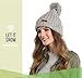 Brook + Bay Pom Pom Beanie - Stay Warm & Stylish - Thick, Soft & Chunky Cable Knit Beanie Hats for Women & Men - Serious Beanies for Serious Style