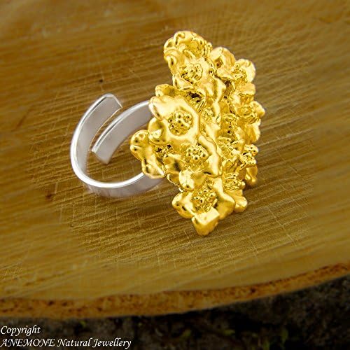 Handmade Greek Spirea Flowers, Ring, Nature Inspired, Open, one size, Adjustable Ring
