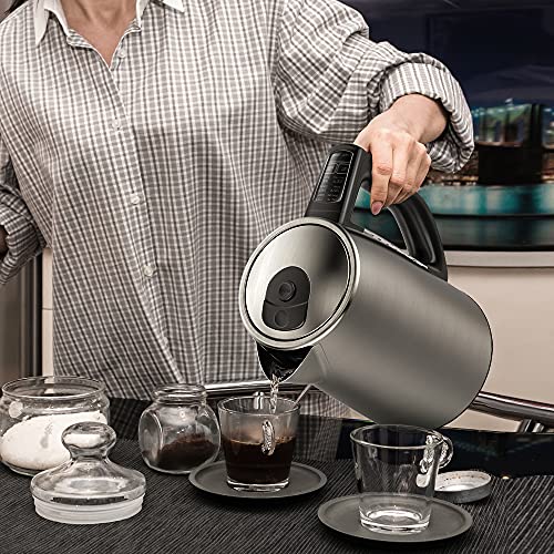 elect Electric Kettle Temperature Control Stainless Steel 1.7 L Tea Kettle, BPAFree Hot Water