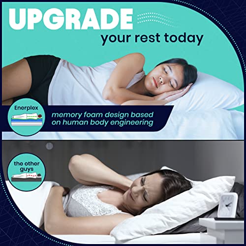 EnerPlex Memory Foam Pillows Pack of 2 Adjustable, CertiPURUS