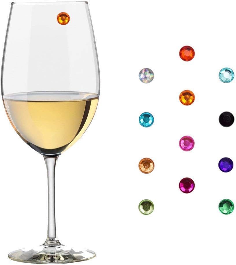 Crystal Wine Glass Charms, Wine Glasses Markers