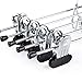 Amber Home 12 Pack Heavy Duty Add on Metal Pants Skirt Hangers, Stackable Add-on Metal Clothes Hangers with 2-Adjustable Clips, Cascading Clip Hangers Space Saving for Jeans, Slacks