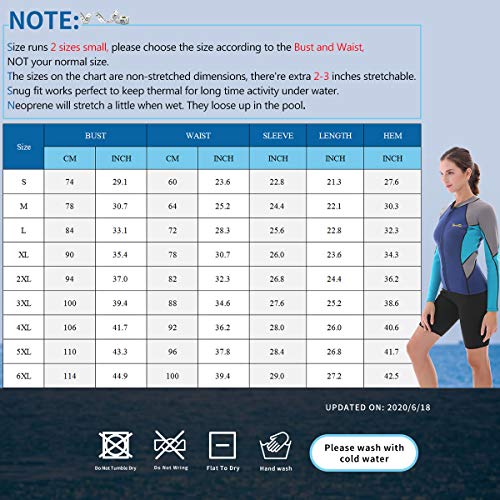 GoldFin-Womens-Wetsuit-Top-2mm-Neoprene-Wetsuit-Jacket-Long-Sleeve-Front-Zip-Wetsuit-Shirt-for-Swimming-Water-Aerobics-Diving-Surfing-Kayaking