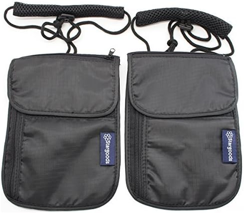 Stargoods Passport Holder &amp; Wallet - Neck Stash &amp; Travel Pouch (Set of 2)