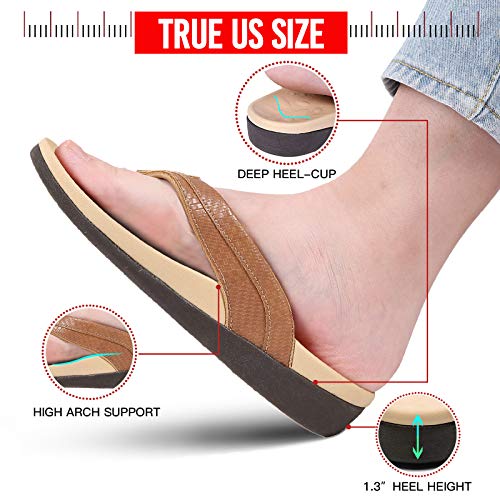 MEGNYA Ladies Orthopedic Flip Flops, Classic Plantar Fasciitis