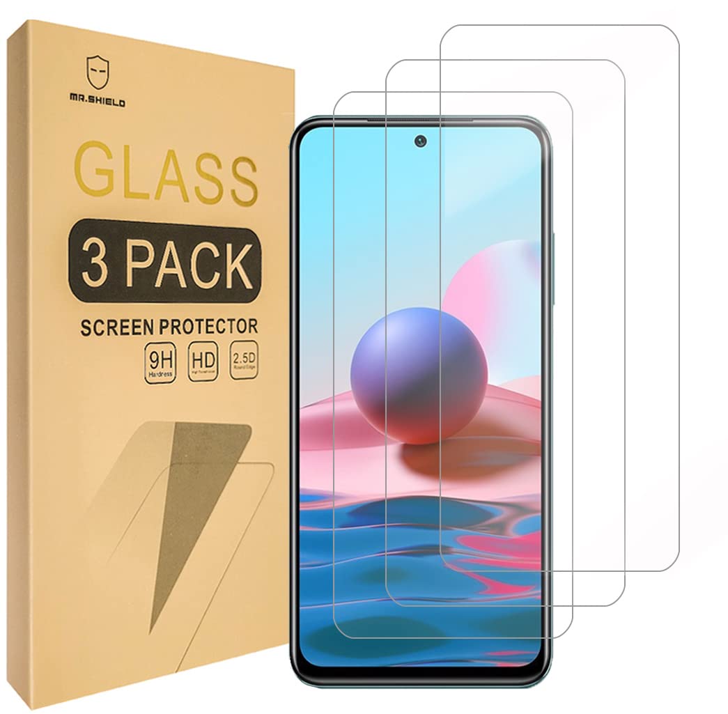 Mr.Shield Screen Protector For Xiaomi Poco M5s [Tempered Glass] [9H Hardness] [3-Pack] Screen Protector