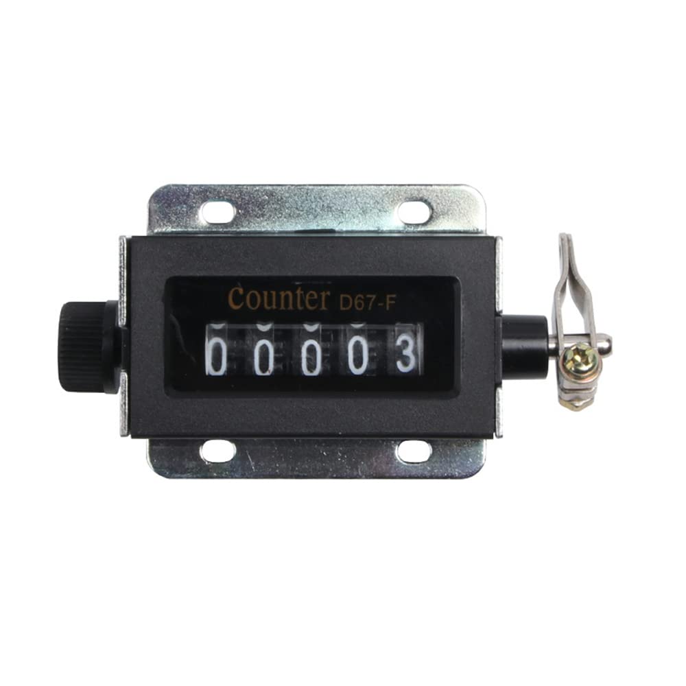 Tiardey Mechanical Counter,5 Digit Mechanical Resettable Manual Hand Pull Stroke Tally Counter for Press and Printing Press