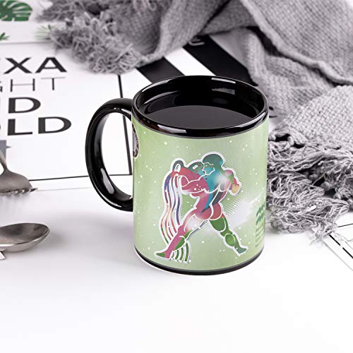 Constellation Mug 12 OZ Color Changing Mug Ceramic Magic Heat Changing Coffee Mug Novelty Christmas Gifts - Aquarius