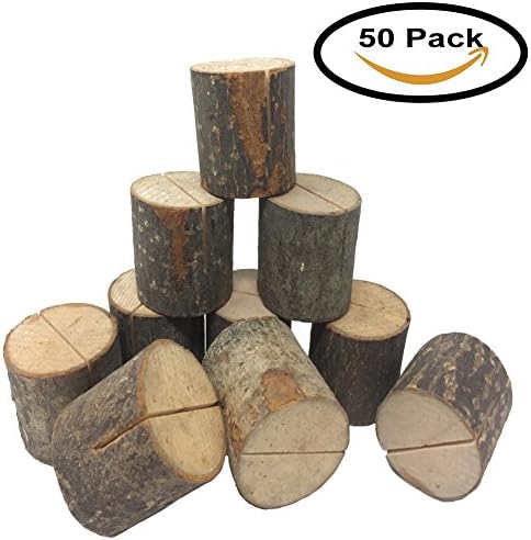 Wedding Place Wooden Card Holders Table Number Stands for Home Party Decorations. Pack of 50