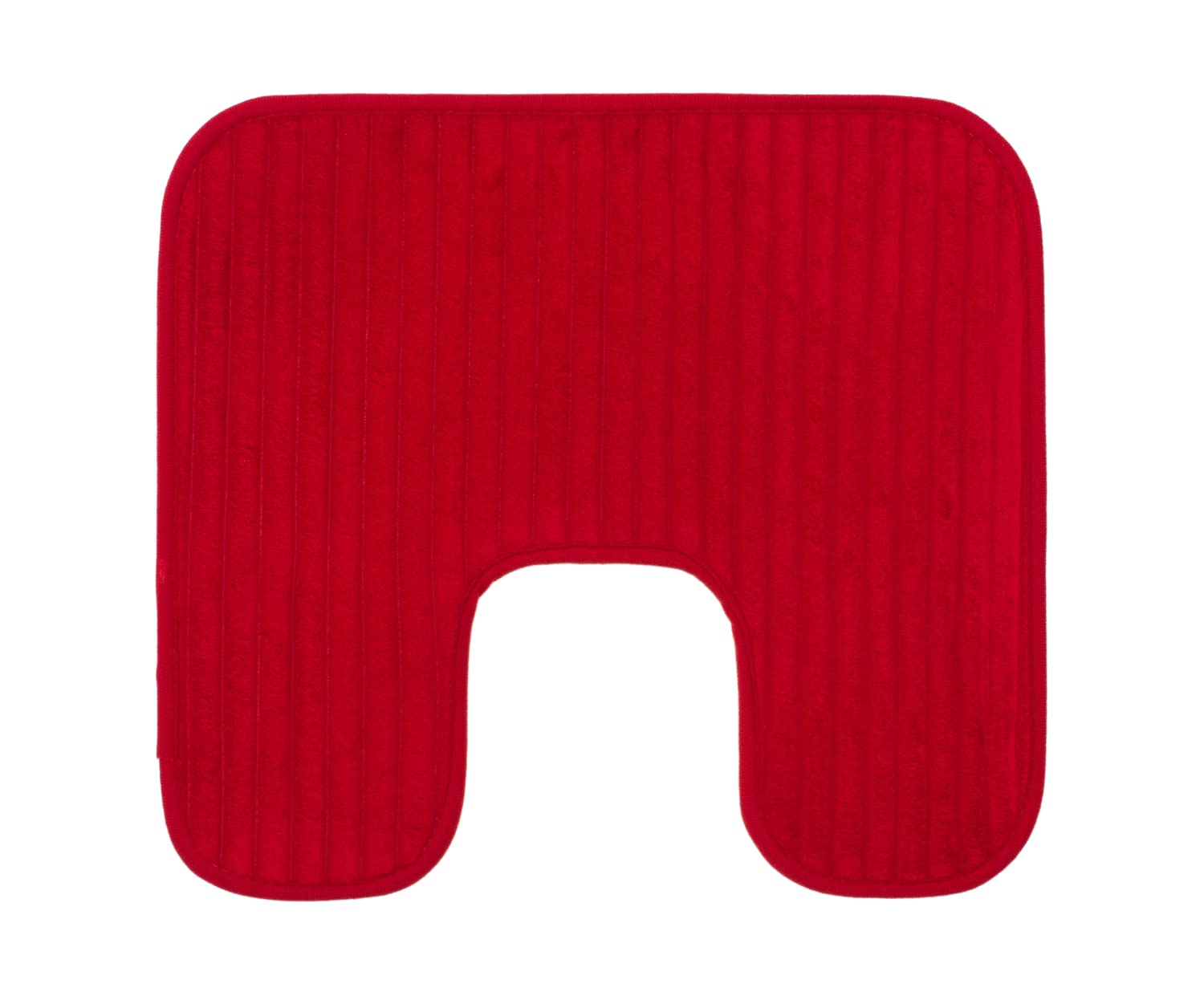 Gözze - Soft, Non-Slip U-Shaped Toilet Rug, 100% Polyester, 50 x 45 cm - Bordeaux