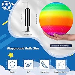 Hanaive 6 Pcs Playground Ball 10 Inch Kickballs