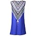 vanberfia Summer Sleeveless Tribal Printed Casual Mini Beach Floral Tunic Dress (M, 6294)