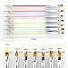 NMKL38 7PCS Ombre Nail Design Brushes, UV Gel Nail Drawing Painting Brush Pen Set with Nylon Hair Acrylic Handle, Professional Nail Art Tool