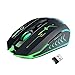 Wireless Gaming Mouse, gaming mice with USB nano receiver 7200 dpi, Ergonomic Programmable mouse, Rechargeable 5 Buttons 7 Changeable LED Color, MMO RPG for Gaming Players use on PC Computer Laptop