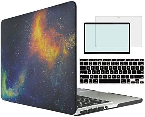 Tojia Macbook Pro 15 Retina Case,4 in 1 Galaxy Space Hard Shell with Keyboard Skin Screen Protector for 15 inch Macbook Pro with Retina Display Model:A1398(Non CD-Rom)