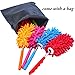 Aneco 6 Pack Microfiber Bendable Extendable Dusters Brush Washable Dusting Brush with Telescoping Pole for Home Office Car, 3 Bendable and 3 Straight