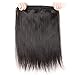 LONG YAO Brazilian Straight Virgin Hair 3 Bundles With Free Part Lace Closure 7A 100% Unprocessed Remy Human Hair Extensions Natural Color