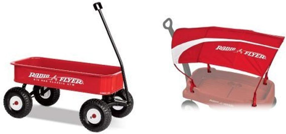 radio flyer red wagon with canopy
