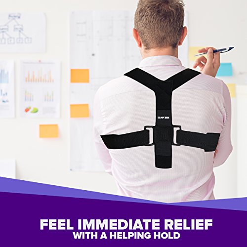 CAMP BEN Posture Corrector for Women and Men (28-35" chest size) Shoulder Back Support Brace | Neck and Back Pain Relief | Upright Straightener | Posture Retrainer