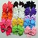 Habi 15pcs Boutique Toddler Baby Girl Grosgrain Ribbon Kids Hair Bows Clips Hair Accessories