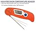 Perfect Cook - Digital Instant Read Thermometer with Stainless Steel for Kitchen BBQ,Meat,Beef,Milk,Water,Grill Smoker Cooking Red