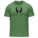 stacked tri-blend crew - vintage emerald/black - XL
