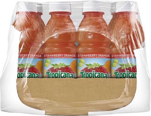 TROPICANA 100% JUICE VARIETY PACK – PINEAPPLE PEACH MANGO, FRUIT MEDLEY & STRAWBERRY ORANGE, SINGLE SERVE, 10 FL OZ BOTTLES (PACK OF 24) – VITAMIN C RICH, NO ADDED SUGARS, NO ARTIFICIAL FLAVORS