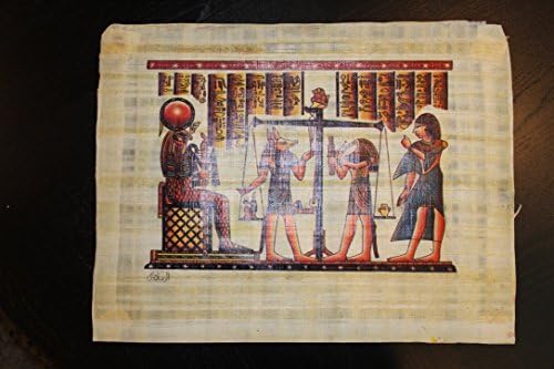 iRSE Art Egyptian Genuine Papyrus, Ancient Egypt paper, hand made wall paper, artistic drawing, archaeologist picture image, Best Christmas Gift (Shape27)