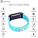 InnKoo Waterproof Fitness Tracker Watch, U1 Activity Tracker Pedometer Watch Steps Calories Counter Smart Bracelet Wristband Sports Band Sleep Tracker, for Women Men Kids Seniors (Blue)