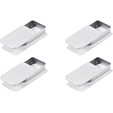 4Pcs Dental Floss Portable Case, Dental Floss Dispenser, Refillable Glide Floss Storage Container,Organizer Box for Portable Travel Flossing Solution(Silver 80 * 50 * 15mm)