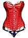 Bslingerie Woman Halloween Costume Overbust Corset with Shorts (XL, Boned Corset with Shorts)