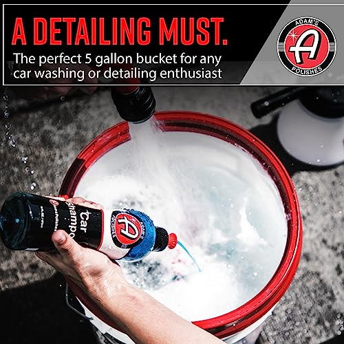 Adam's Polishes Car Wash Bucket (5 Gallon Bucket + Grit Guard + Gamma