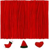 Iooleem 200pcs Red Pipe Cleaners, Chenille