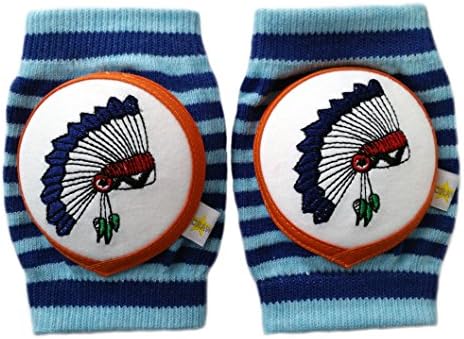 Crawlings Boy's Indian Chief Knee Pads One Size Indigo (One Size, Indigo)