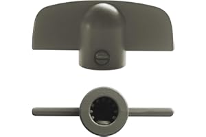 Llhhs 2Pcs Window Crank Handle Replacement for Andersen Operator Handle, 3/8" T-Handle Stone Color for Andersen Casement Window Crank 1966 to Present