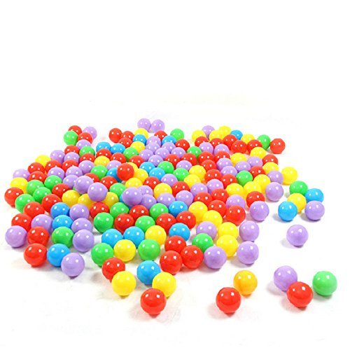 Olymstore 100/200pcs Colorful Ball Fun Soft Plastic Ocean Ball Baby Kid Toy Swim Pit Toy (5.5 cm-100 pcs)