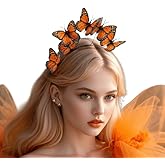 KorViSHOW Butterfly Fascinator Hats Headband Monarch Butterfly Crown Tea Party Kentucky Halloween Costume Headpiece