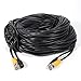 Masione 100ft Feet Video Power Cables BNC RCA Security Camera Wires Cords for CCTV DVR Home Surveillance System with Bonus Connectors