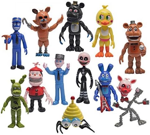 Fnaf Five Nights at Freddy style Action Figures Toys Dolls (12 Piece), 4"