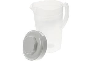 DECHOUS Large Capacity Cold Water Kettle Plastic Juice Pitcher with Lid Blue Heat Resistant Beverage Pitcher