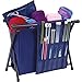 ArtBin 6933AM Needle Arts Caddy Knitting & Crochet Organizer, Collapsible Poly Canvas Caddy, Navy