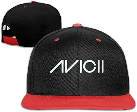 Avicii Logo Unisex Flat Brim Baseball Hats 100% Cotton Adjustable Hip Hop Caps for Boys Girls
