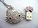 8 GB Hello Kitty Crystal Jewelry USB Flash Memory Drive Necklace