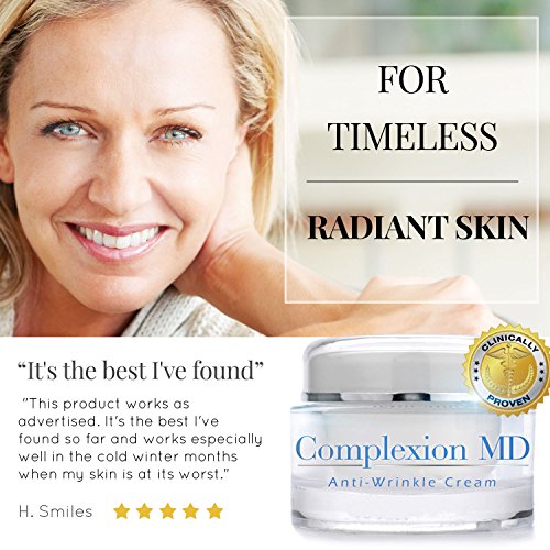 Complexion MD Advanced AntiWrinkle Cream Clinically Tested MultiPeptide with Hyaluronic Acid