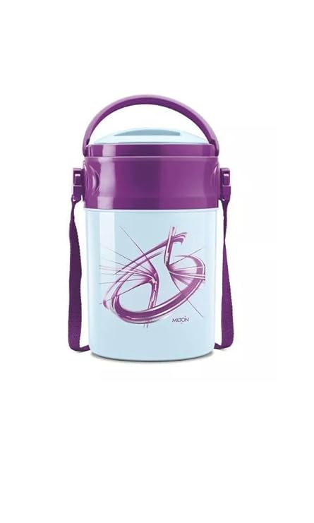 Milton Odyssey Deluxe 3 Plastic Leak Lock Tiffin Box Set, 4-Pieces, Purple