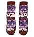 Basico Women Knitted Home Slipper Socks with NON Slip Bottom (Deer- Brown) One Size 9-11