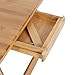 SONGMICS 100% Bamboo Adjustable Laptop Desk/Table Breakfast Serving Bed Tray w' Tilting Top Drawer ULLD002